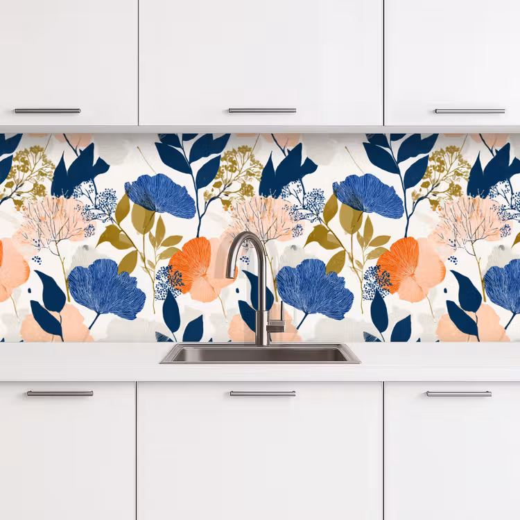 Keuken achterwand - Bloemen - Botanisch - Kleurrijk — 4