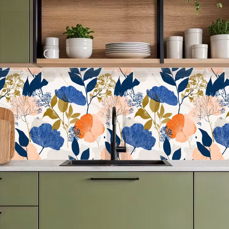 Keuken achterwand - Bloemen - Botanisch - Kleurrijk — 8