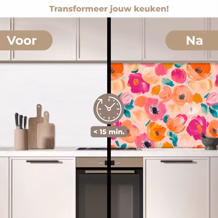 Keuken achterwand - Bloesems - Vrolijk - Kleurrijk — 3