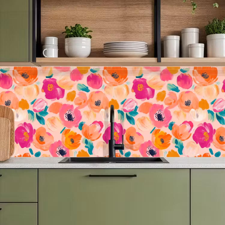 Keuken achterwand - Bloesems - Vrolijk - Kleurrijk — 8