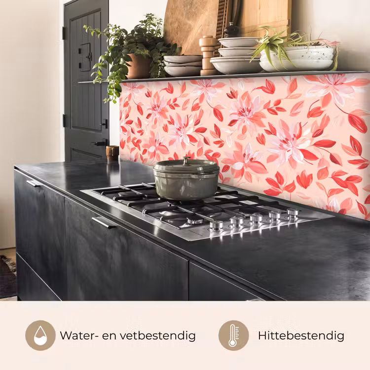 Keuken achterwand - Botanisch - Bloemen - Rood — 5
