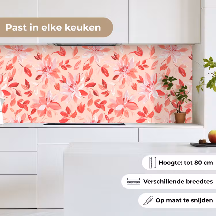 Keuken achterwand - Botanisch - Bloemen - Rood — 7