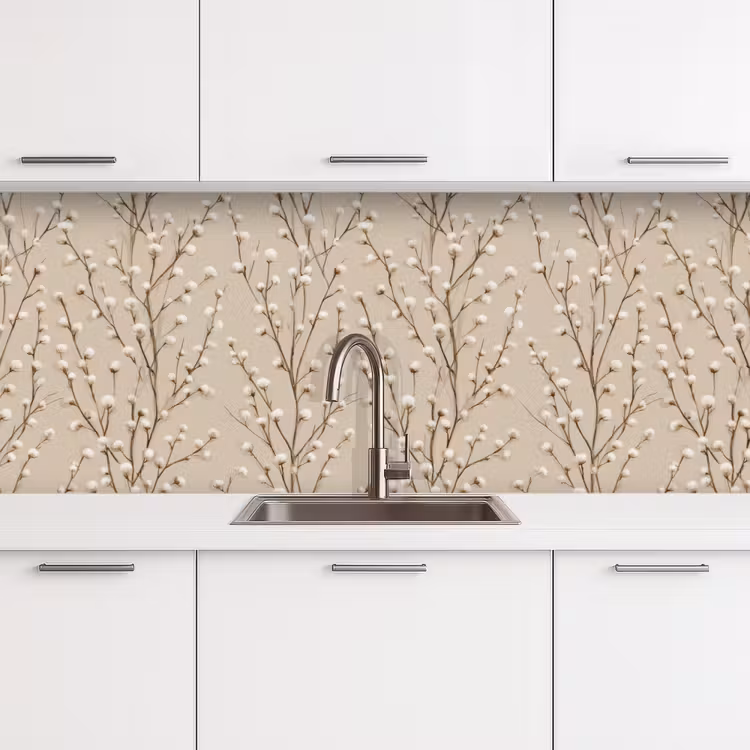 Keuken achterwand - Katoen - Natuur - Taupe — 4