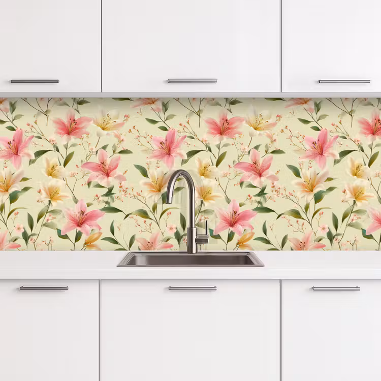 Keuken achterwand - Lelies - Sereen - Kleurrijk — 4