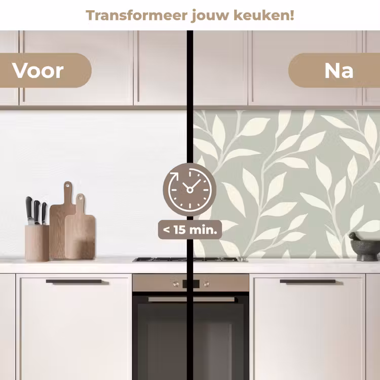 Keuken achterwand - Minimalistisch - Patroon - Groen — 3