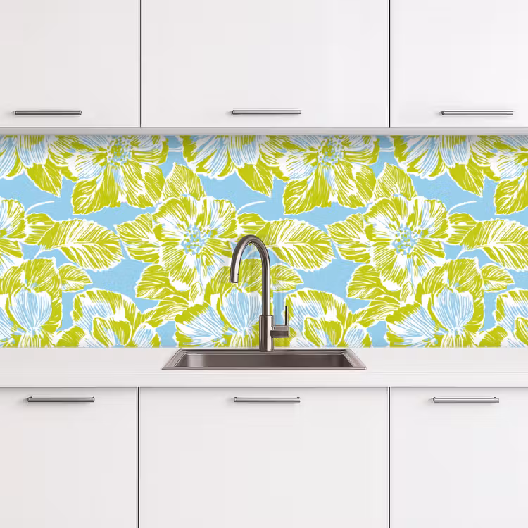 Keuken achterwand - Modern - Bloemen - Groen — 4