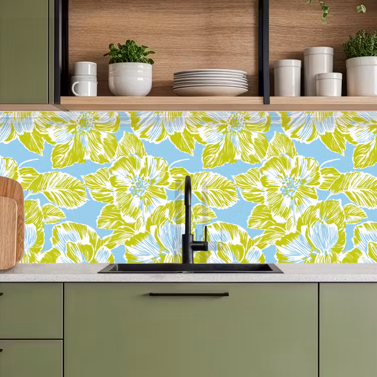 Keuken achterwand - Modern - Bloemen - Groen — 8