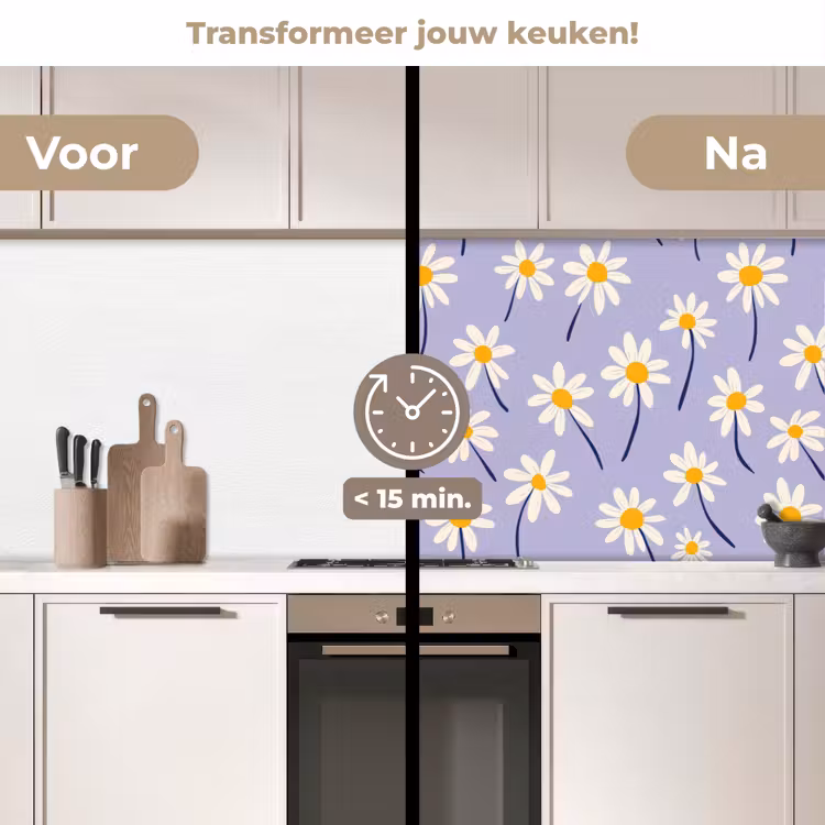 Keuken achterwand - Modern - Madelief - Paars — 3