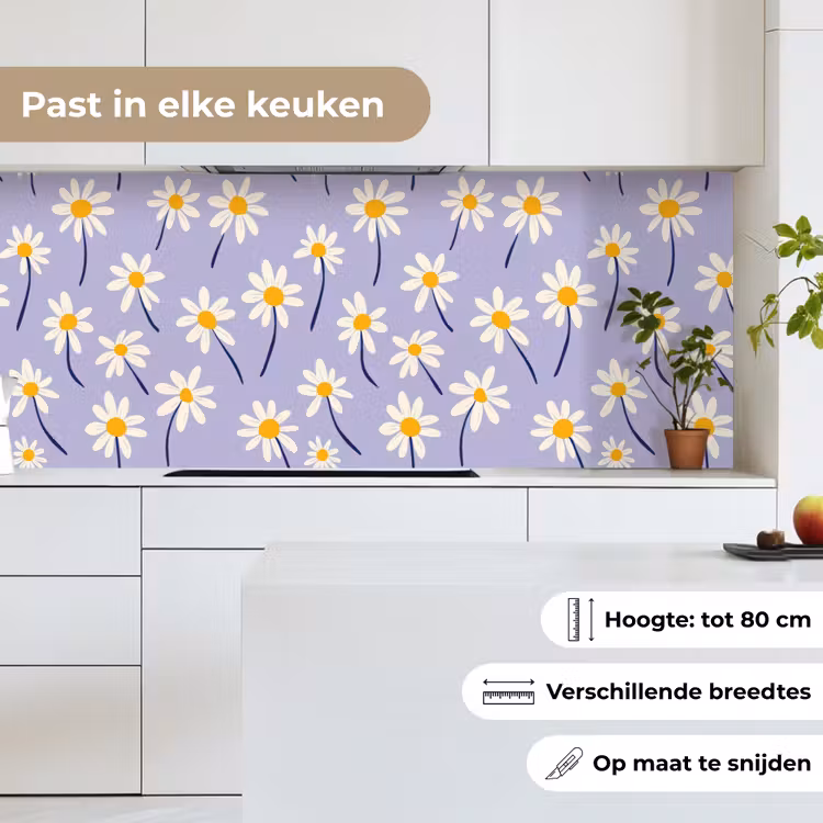 Keuken achterwand - Modern - Madelief - Paars — 7