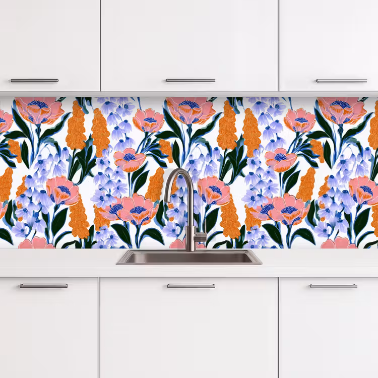 Keuken achterwand - Patroon - Aquarel - Kleurrijk — 4