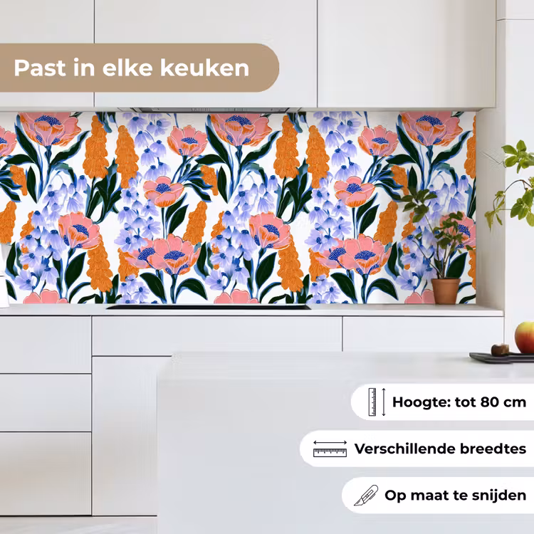 Keuken achterwand - Patroon - Aquarel - Kleurrijk — 7