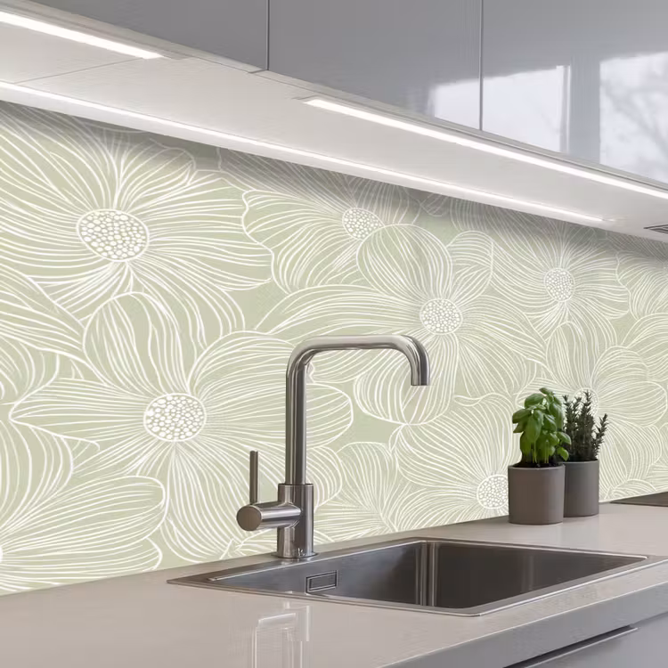 Keuken achterwand - Sereen - Bloemen - Groen — 2