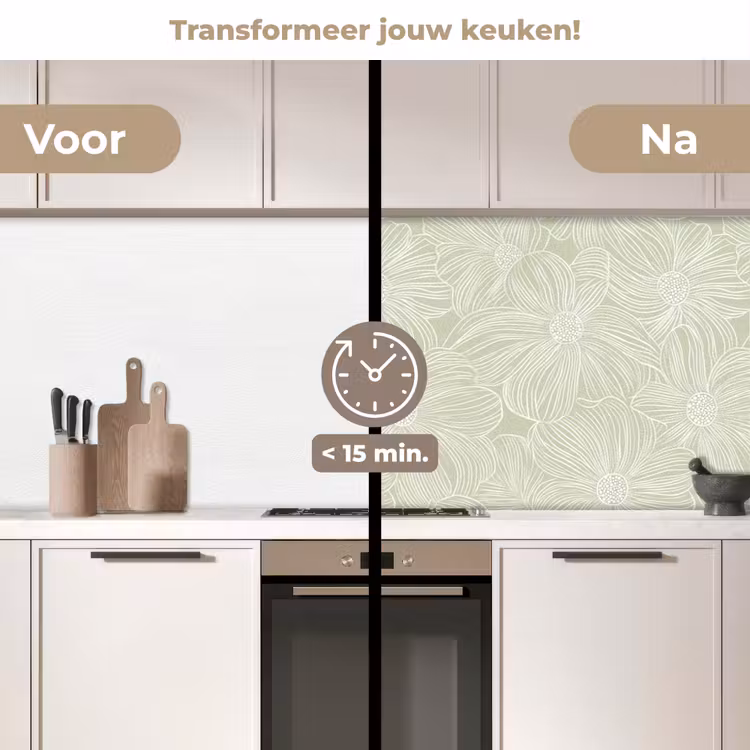 Keuken achterwand - Sereen - Bloemen - Groen — 3
