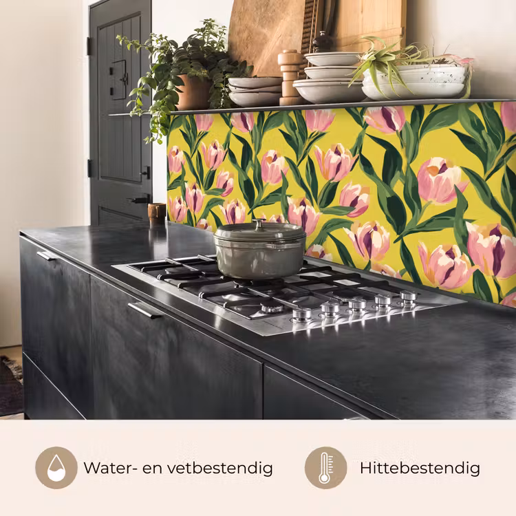 Keuken achterwand - Tulpen - Botanisch - Geel — 5