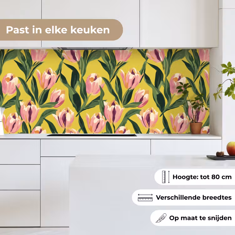 Keuken achterwand - Tulpen - Botanisch - Geel — 7