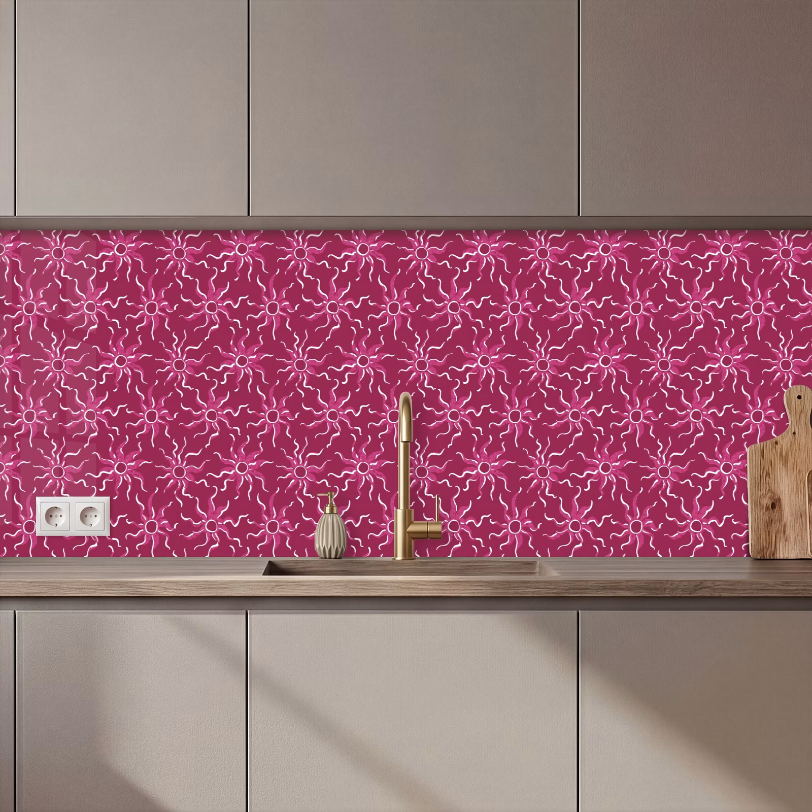 Keuken achterwand - Bohemian - Zon - Magenta — 1