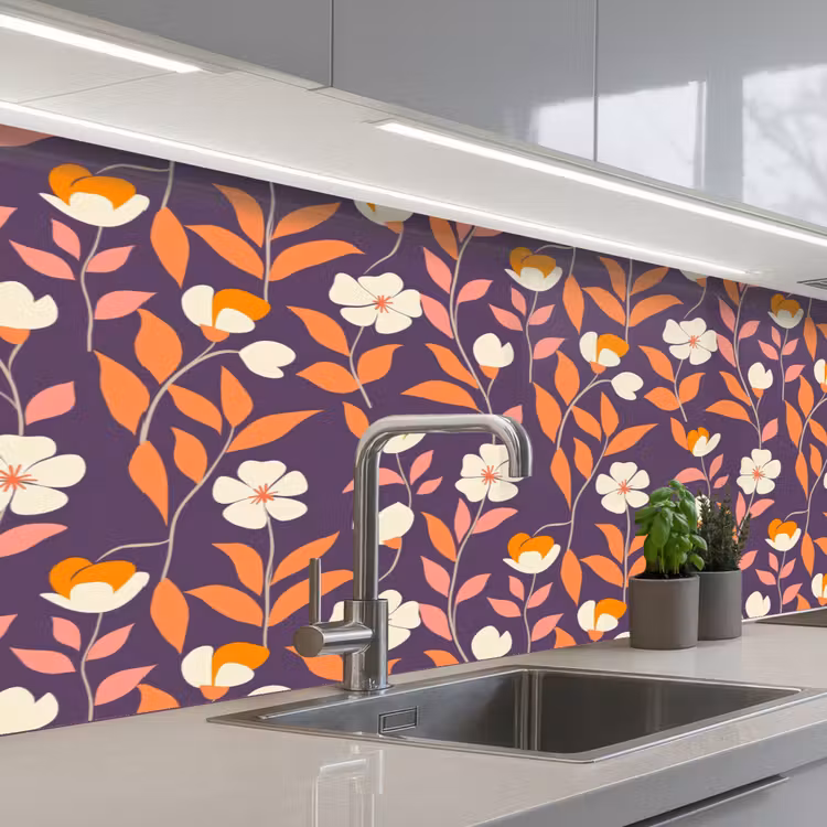 Keuken achterwand - Boho - Vintage - Paars — 2