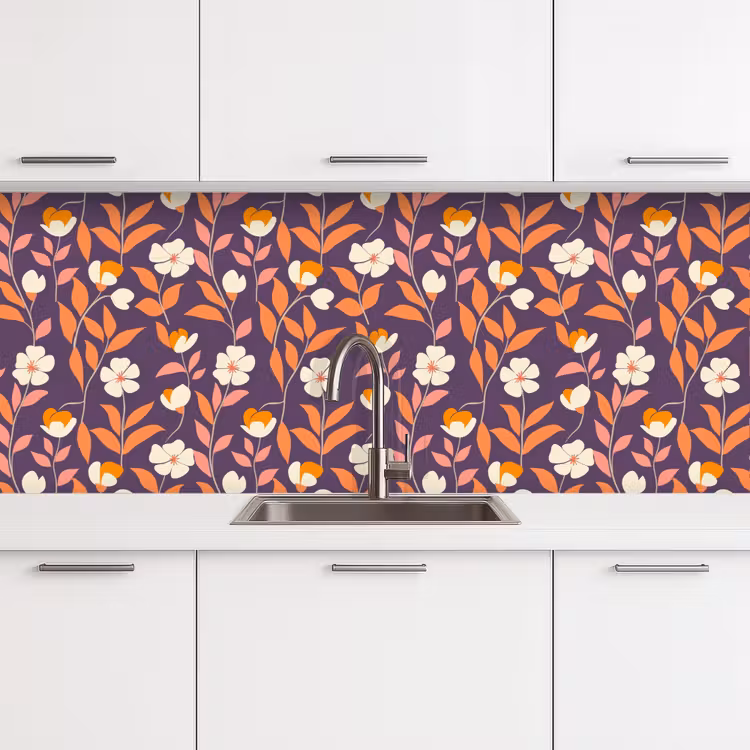 Keuken achterwand - Boho - Vintage - Paars — 4