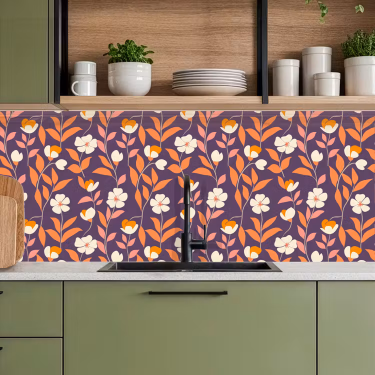 Keuken achterwand - Boho - Vintage - Paars — 8