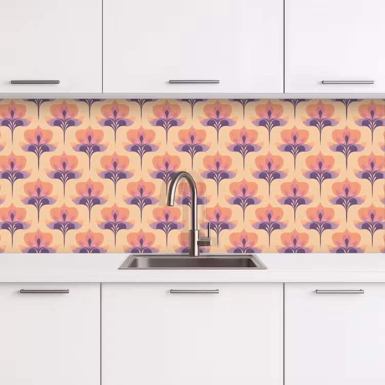Keuken achterwand - Botanisch - Patroon - Pastel — 4