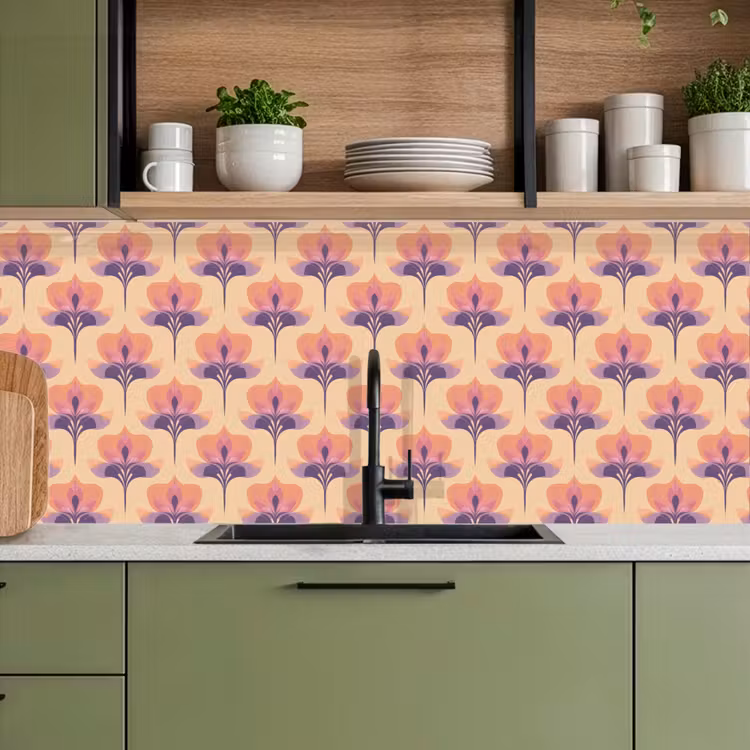 Keuken achterwand - Botanisch - Patroon - Pastel — 8