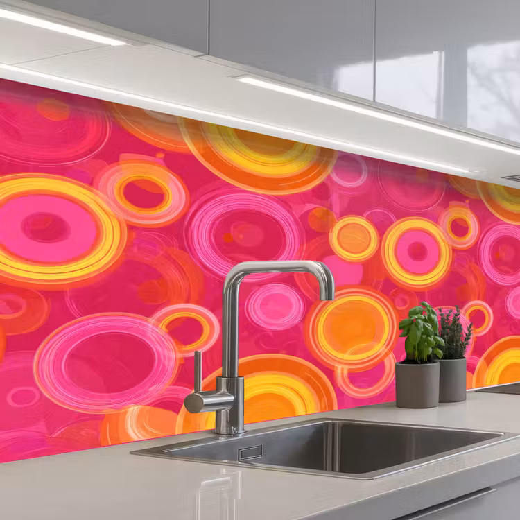 Keuken achterwand - Cirkels - Design - Kleurrijk — 2