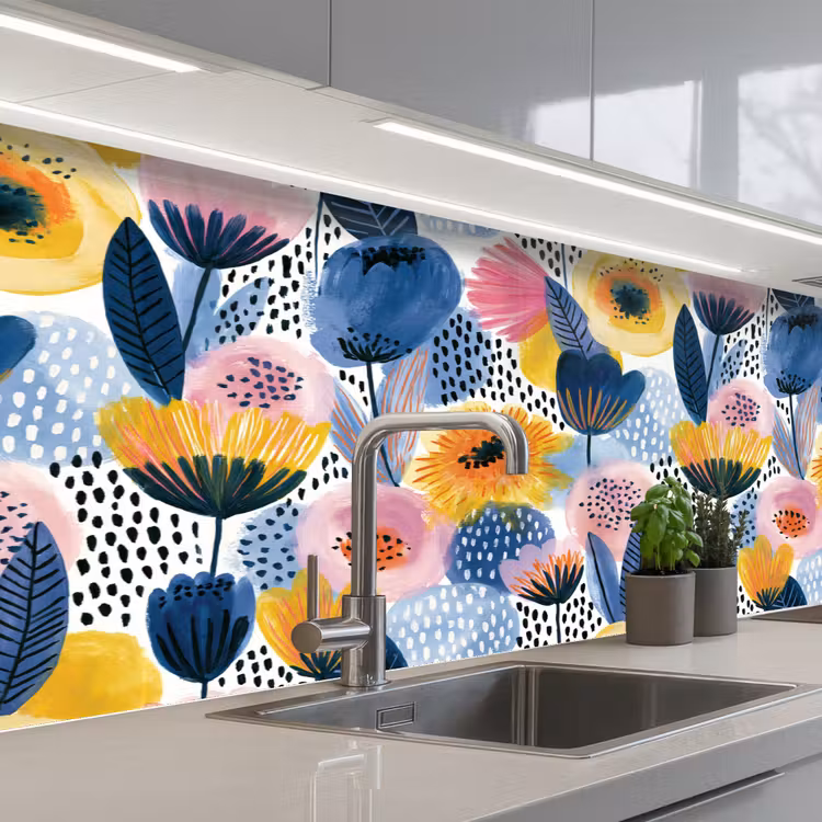 Keuken achterwand - Creatief - Patroon - Kleurrijk — 2