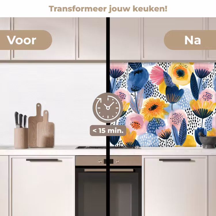 Keuken achterwand - Creatief - Patroon - Kleurrijk — 3