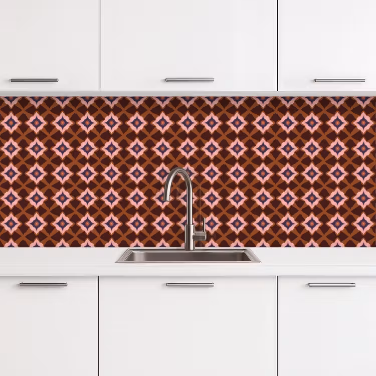 Keuken achterwand - Geometrisch - Sierlijk - Bruin — 4