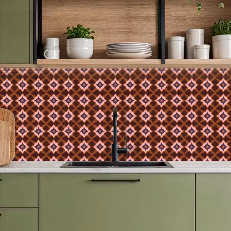 Keuken achterwand - Geometrisch - Sierlijk - Bruin — 8