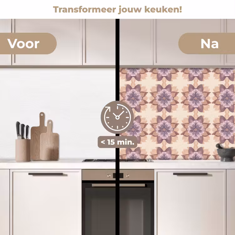 Keuken achterwand - Klassiek - Patroon - Paars — 3