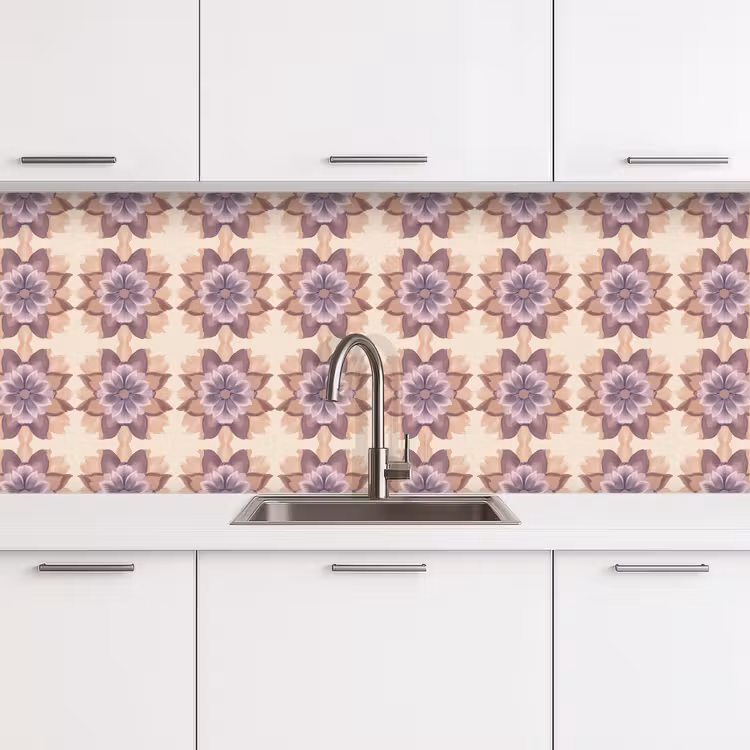 Keuken achterwand - Klassiek - Patroon - Paars — 4