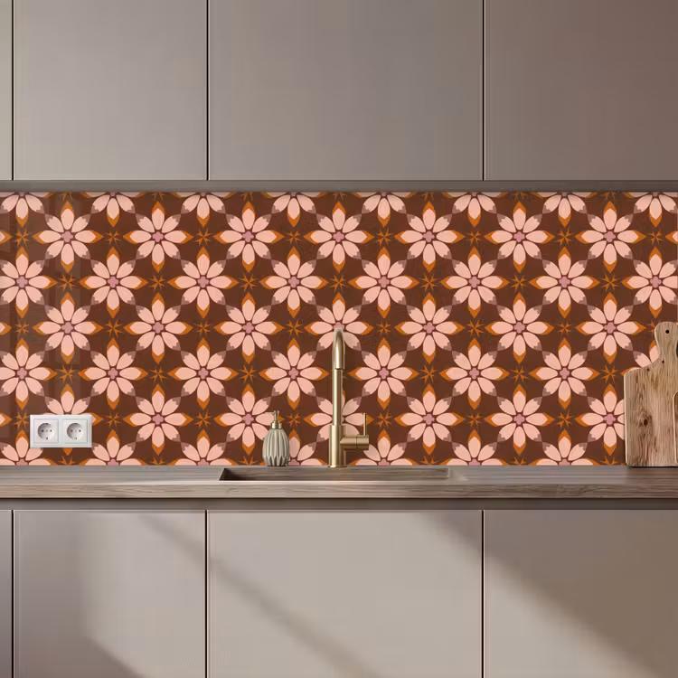 Keuken achterwand - Klassiek - Retro - Bruin — 1