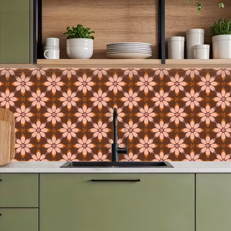 Keuken achterwand - Klassiek - Retro - Bruin — 8