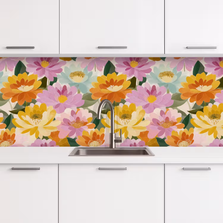 Keuken achterwand - Lelies - Aquarel - Pastel — 4