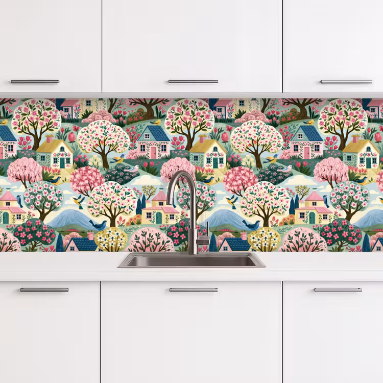 Keuken achterwand - Nostalgisch - Idyllisch - Kleurrijk — 4