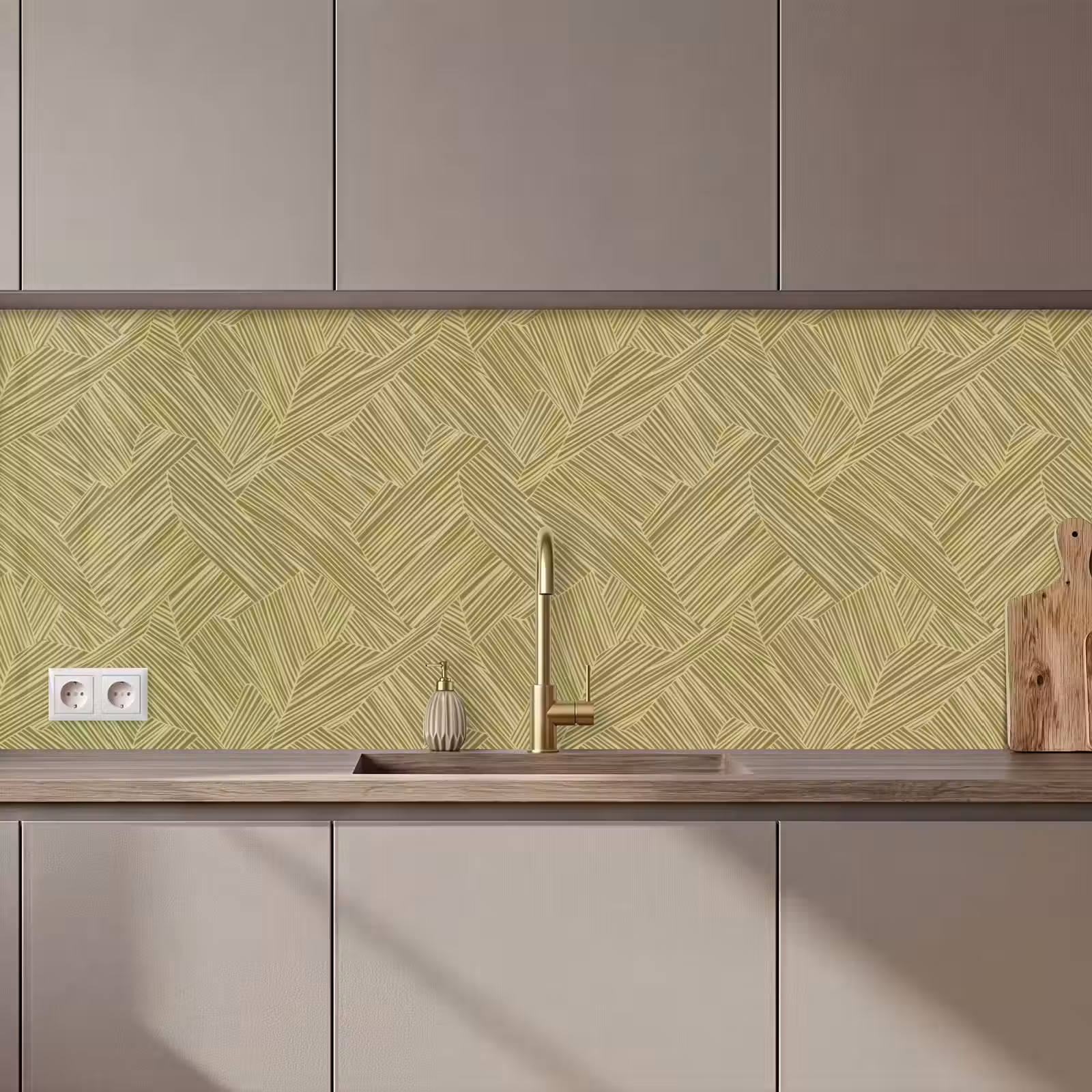 Keuken achterwand - Abstract - Modern - Groen — 1