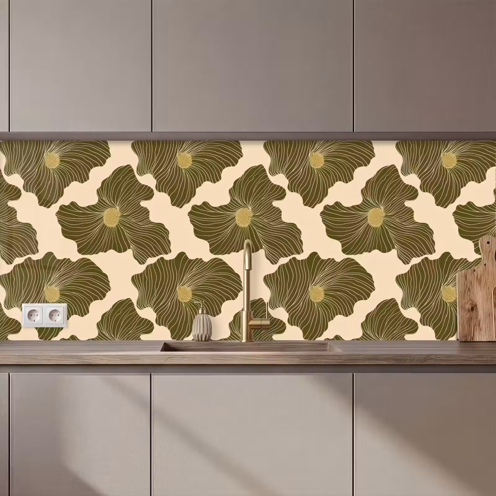 Keuken achterwand - Modern - Abstract - Groen — 1