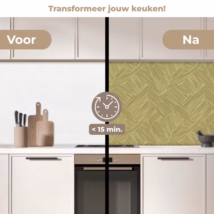 Keuken achterwand - Abstract - Modern - Groen — 3