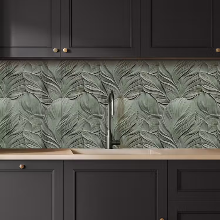 Keuken achterwand - Bladeren - Textuur - Groen — 6