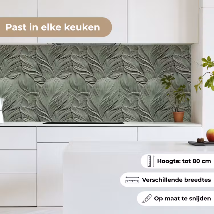 Keuken achterwand - Bladeren - Textuur - Groen — 7