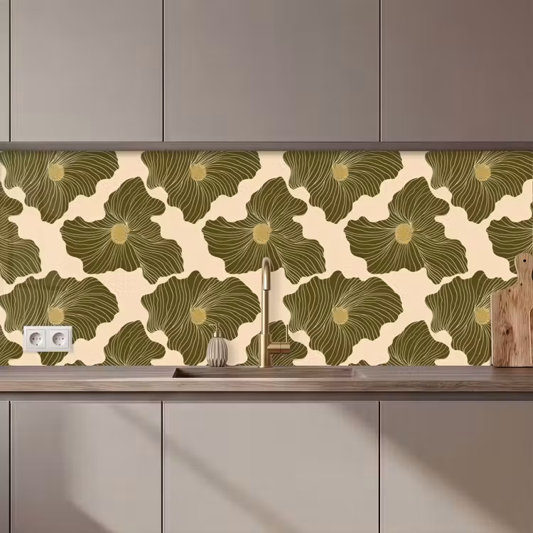 Keuken achterwand - Modern - Abstract - Groen — 1