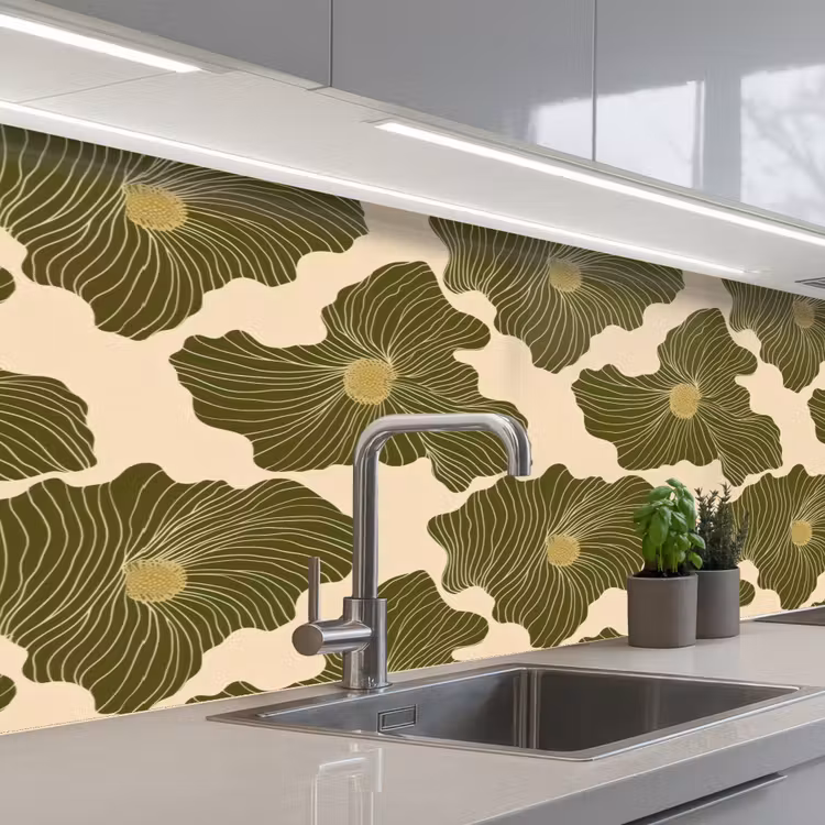 Keuken achterwand - Modern - Abstract - Groen — 2