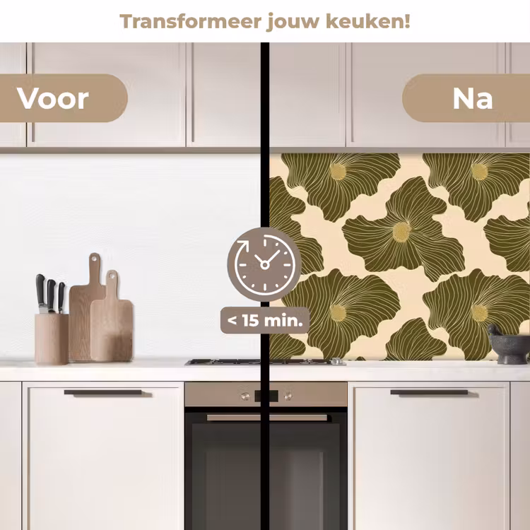 Keuken achterwand - Modern - Abstract - Groen — 3