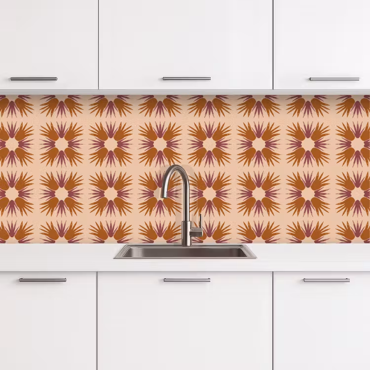 Keuken achterwand - Ornament - Patroon - Oker — 4