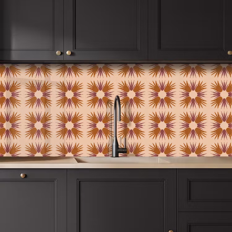 Keuken achterwand - Ornament - Patroon - Oker — 6
