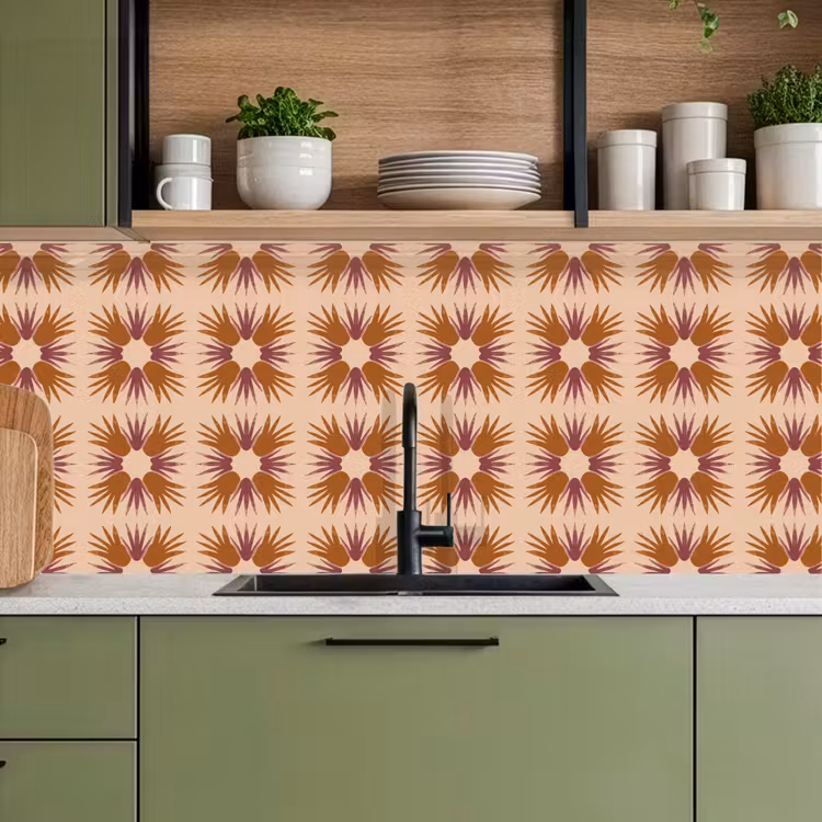 Keuken achterwand - Ornament - Patroon - Oker — 8