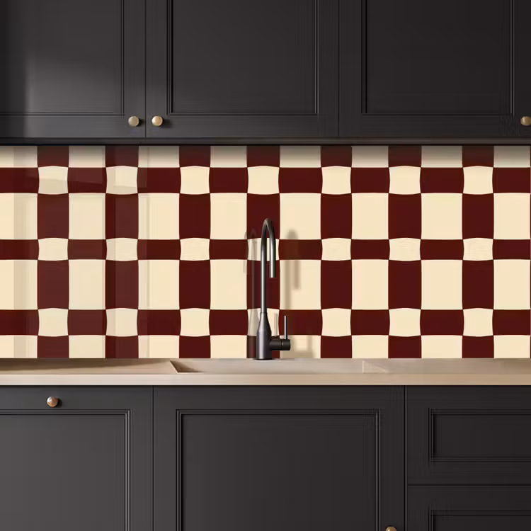 Keuken achterwand - Retro - Patroon - Bruin — 6