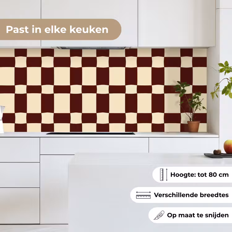 Keuken achterwand - Retro - Patroon - Bruin — 7
