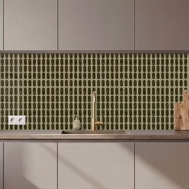 Keuken achterwand - Ritmisch - Effect - Groen — 1